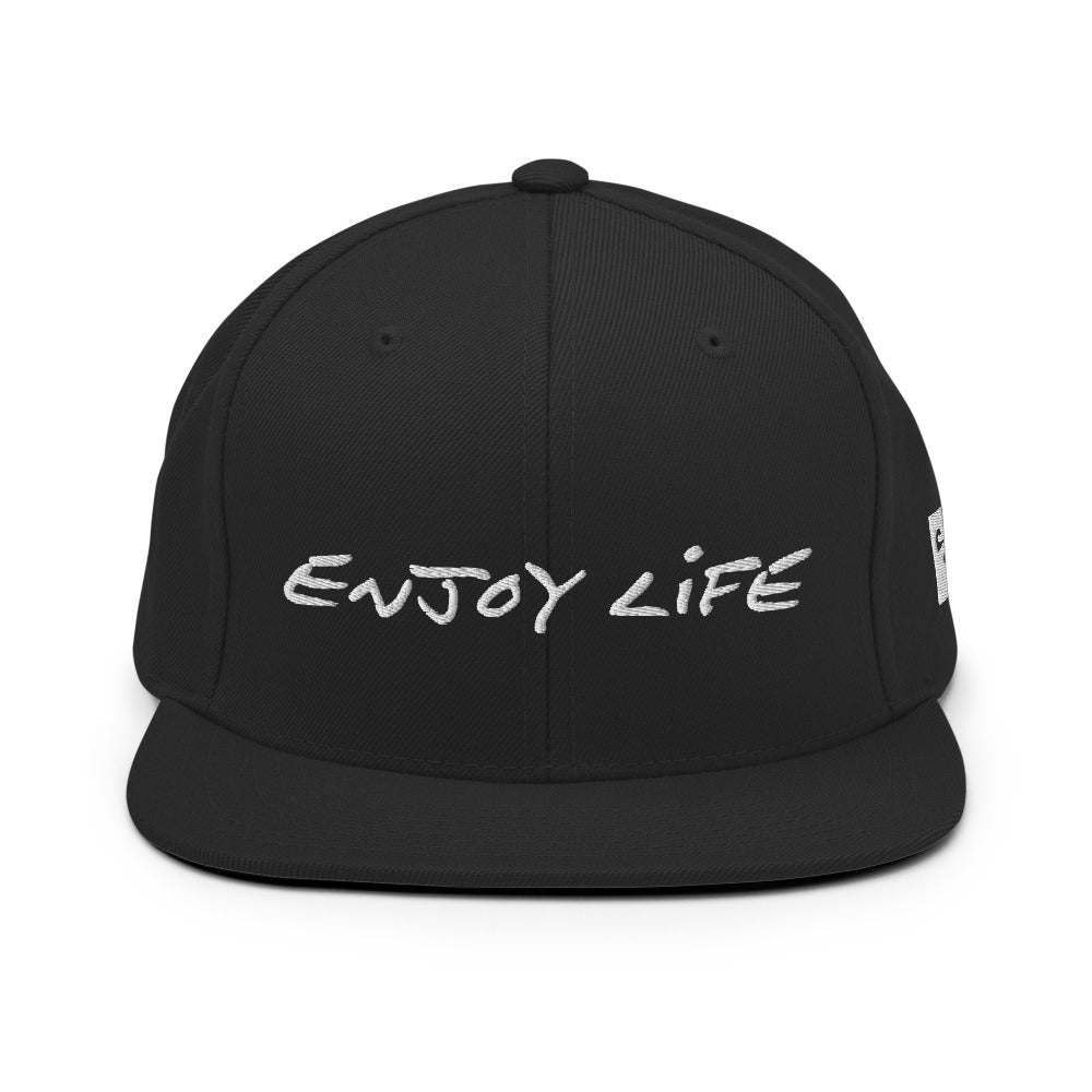 ENJOY LIFE / DARK - Yupoong Snapback Hat