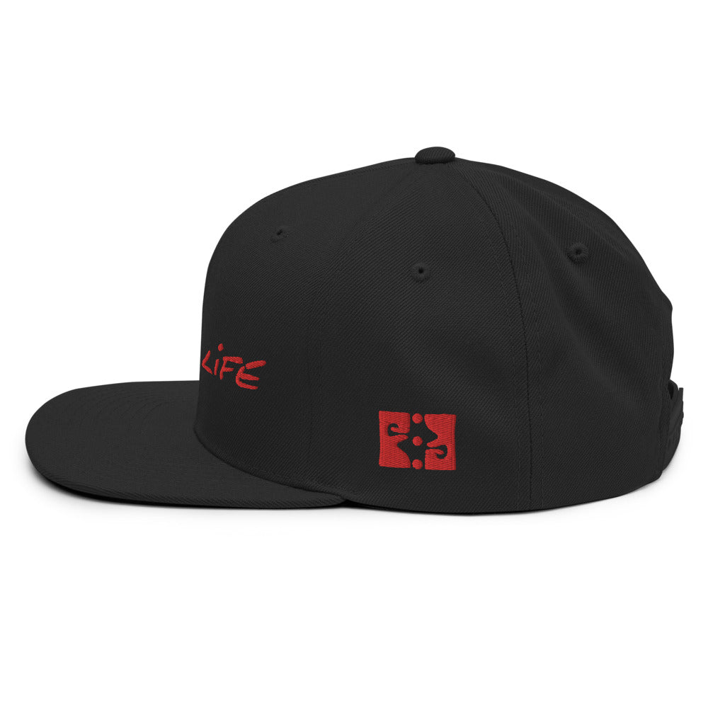 ENJOY LIFE / RED - Yupoong Snapback Hat