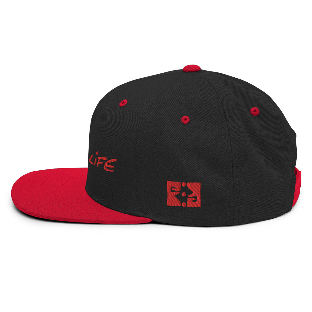 ENJOY LIFE / RED - Yupoong Snapback Hat