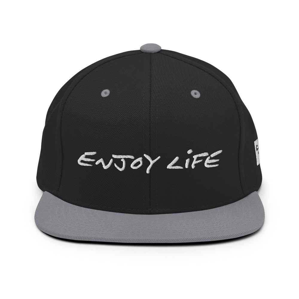 ENJOY LIFE / DARK - Yupoong Snapback Hat