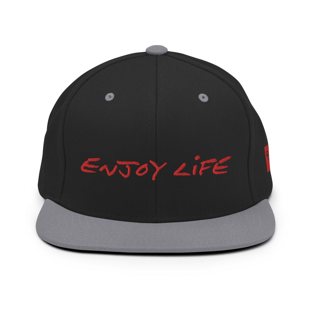 ENJOY LIFE / RED - Yupoong Snapback Hat