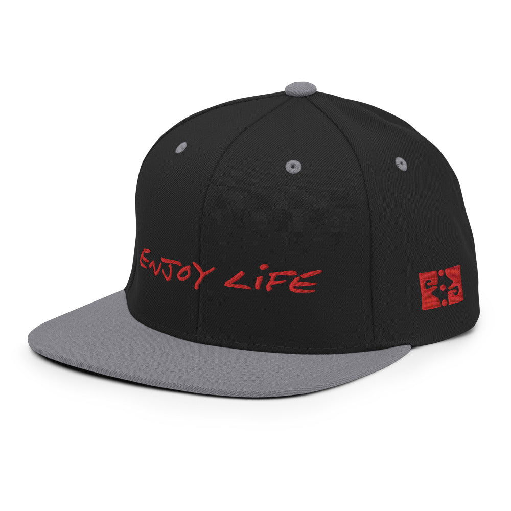 ENJOY LIFE / RED - Yupoong Snapback Hat
