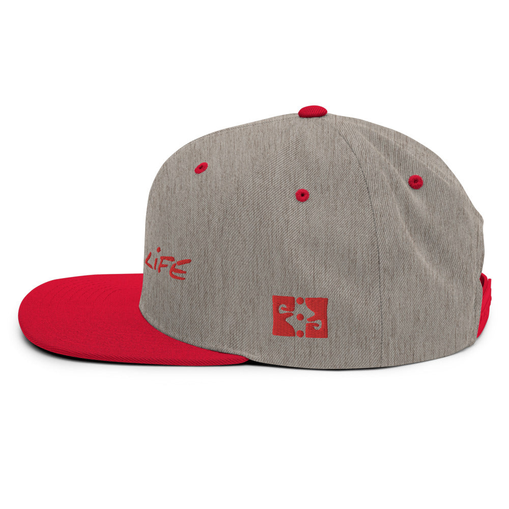 ENJOY LIFE / RED - Yupoong Snapback Hat
