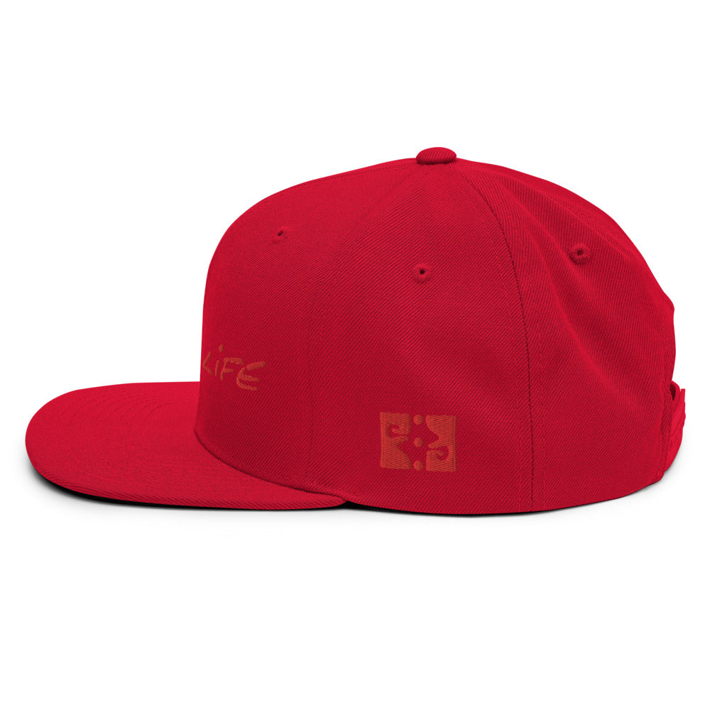 ENJOY LIFE / RED - Yupoong Snapback Hat