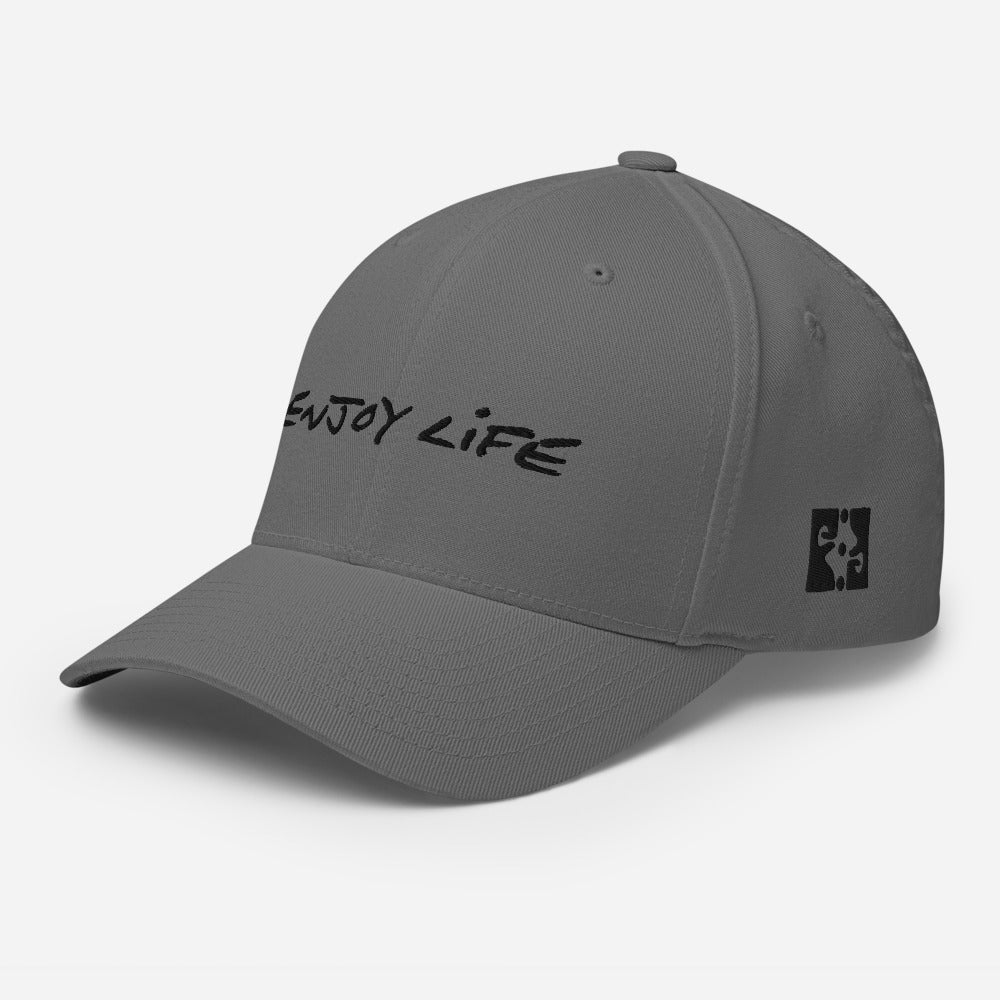 ENJOY LIFE | DARK - Closed-Back Structured Cap - Flexfit