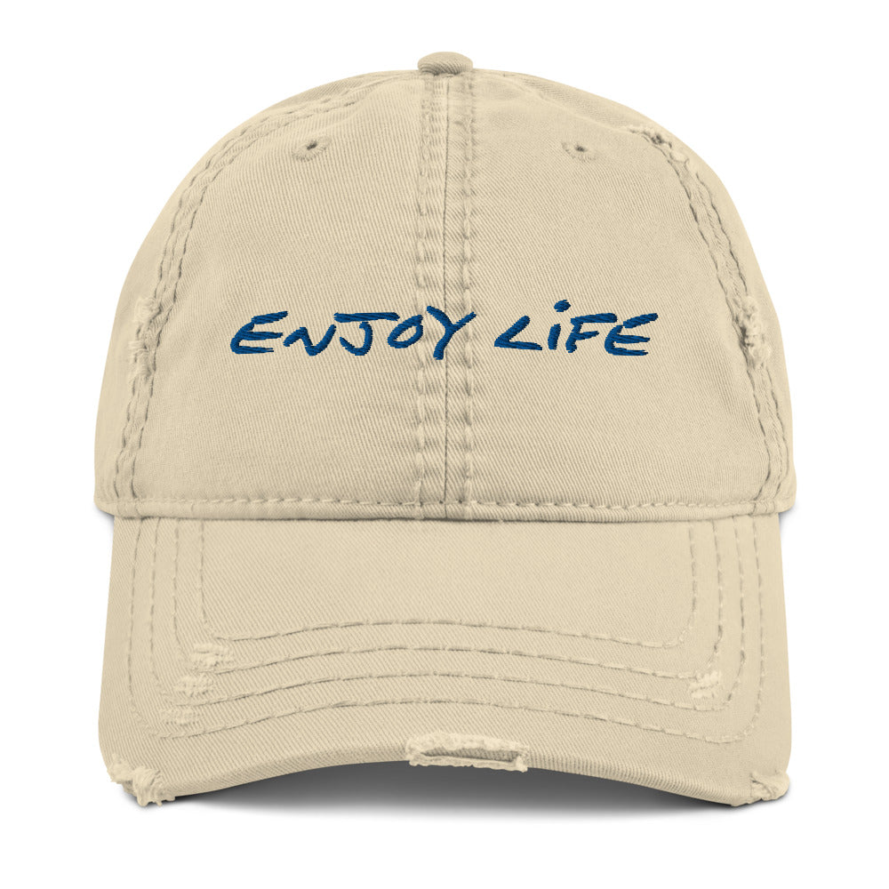 ENJOY LIFE | BLUE - Distressed Dad Hat