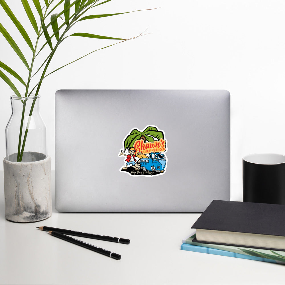 SHAWN'S SURF SHOP - Bubble-free stickers