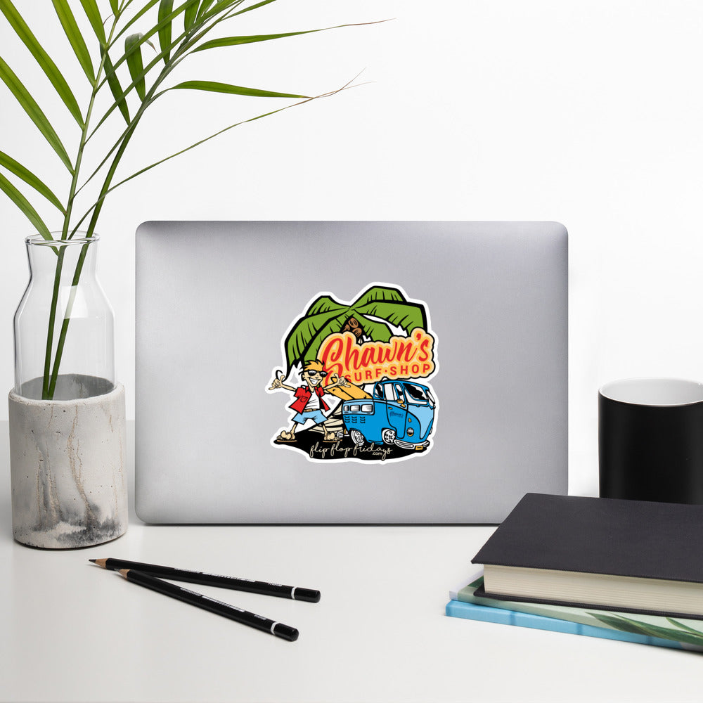 SHAWN'S SURF SHOP - Bubble-free stickers