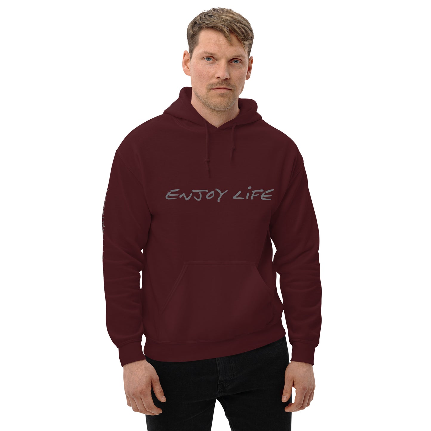 ENJOY LIFE | GREY - Gildan Unisex Heavy Blend Hoodie