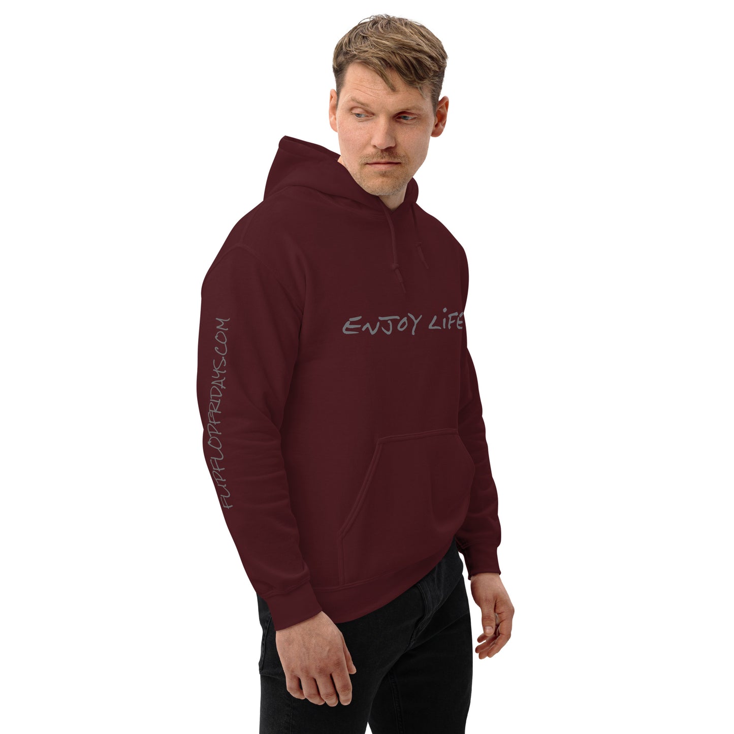 ENJOY LIFE | GREY - Gildan Unisex Heavy Blend Hoodie