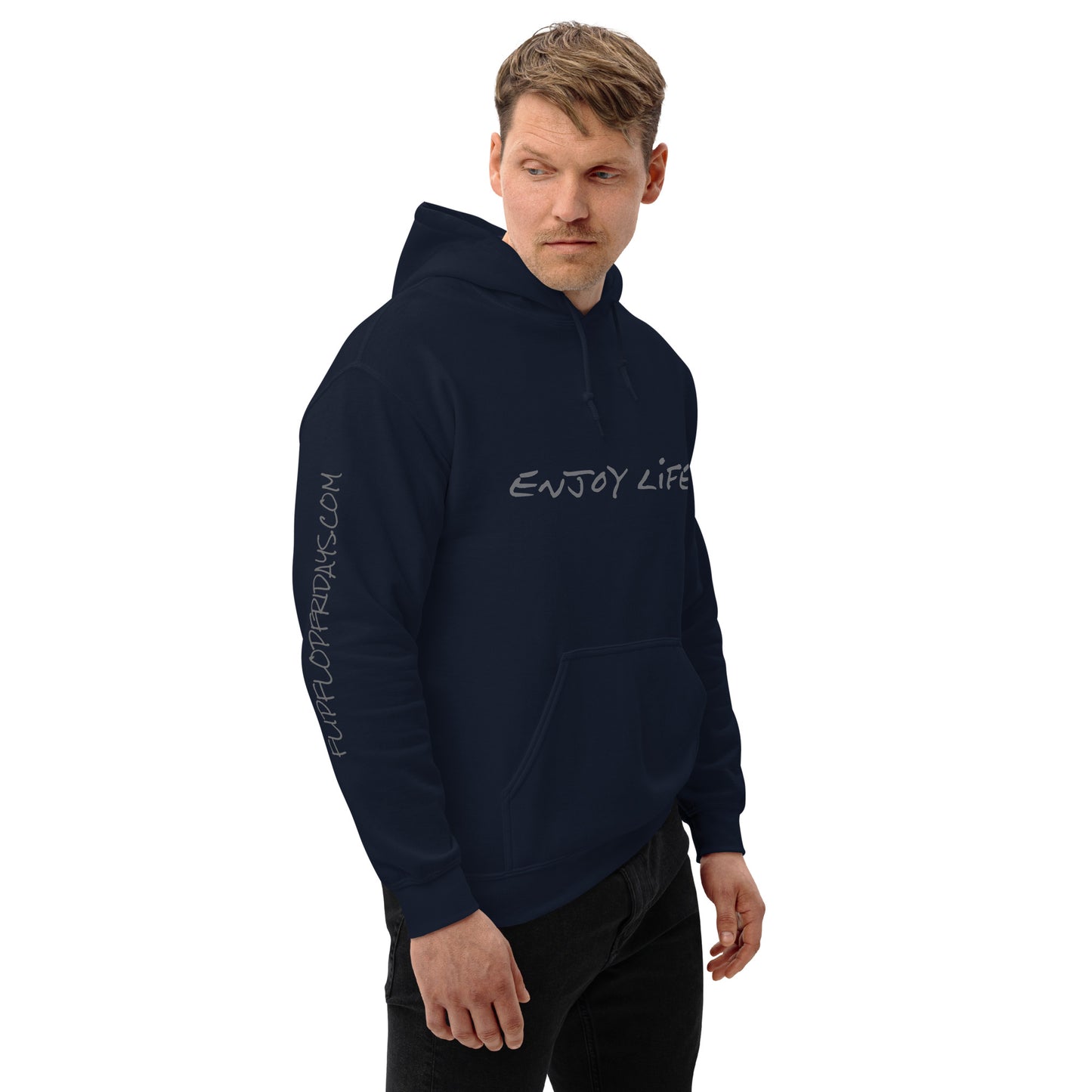 ENJOY LIFE | GREY - Gildan Unisex Heavy Blend Hoodie