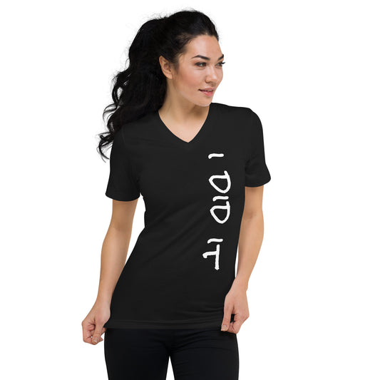 I DID IT - Unisex Short Sleeve V-Neck T-Shirt