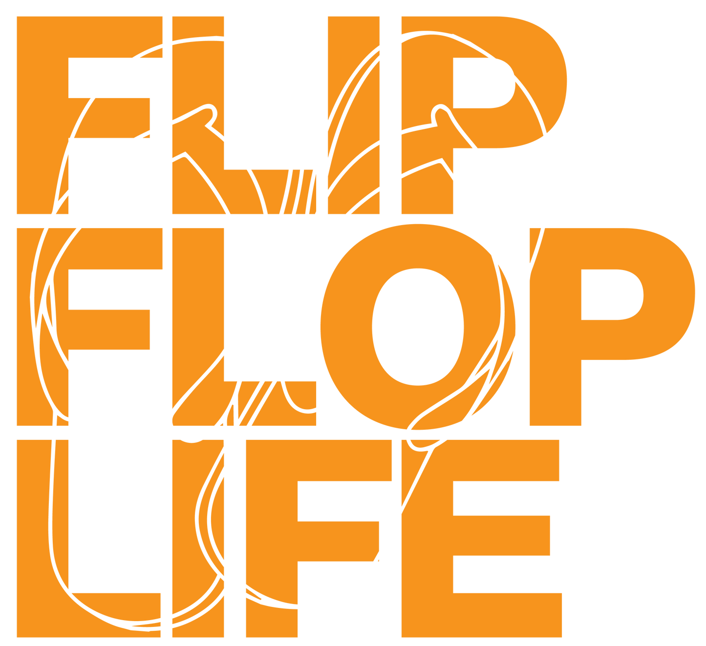 FLIP FLOP LIFE - BIG STENCIL Bella+Canvas Unisex T-Shirt