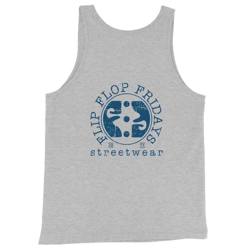 FLIP FLOP FRIDAYS STREETWEAR | NAVY - Unisex Tank Top