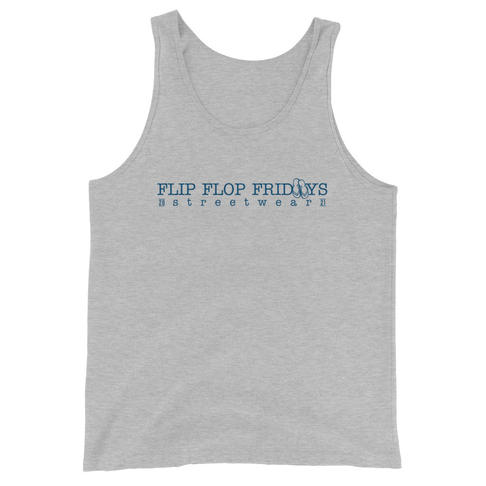 FLIP FLOP FRIDAYS STREETWEAR | NAVY - Unisex Tank Top