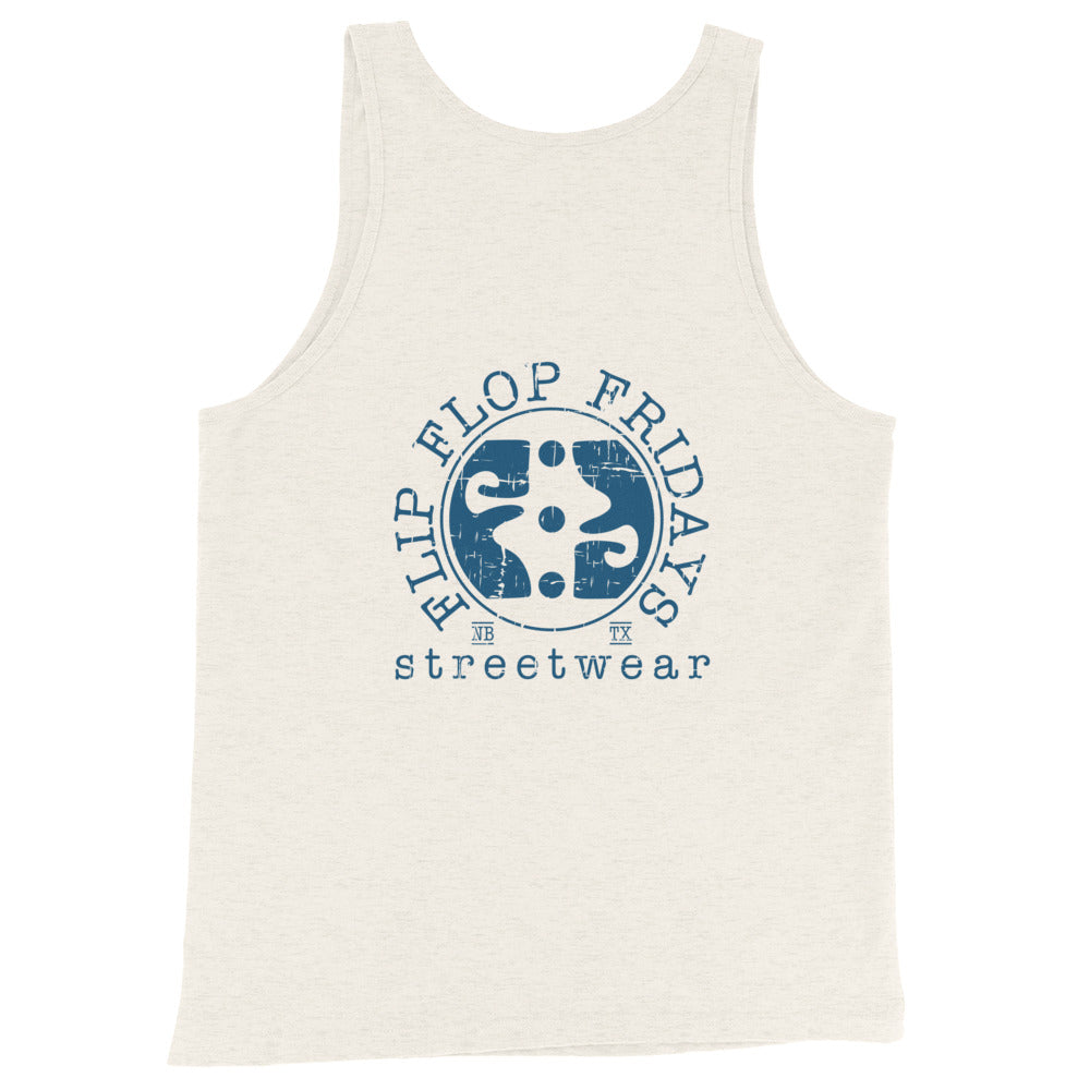 FLIP FLOP FRIDAYS STREETWEAR | NAVY - Unisex Tank Top