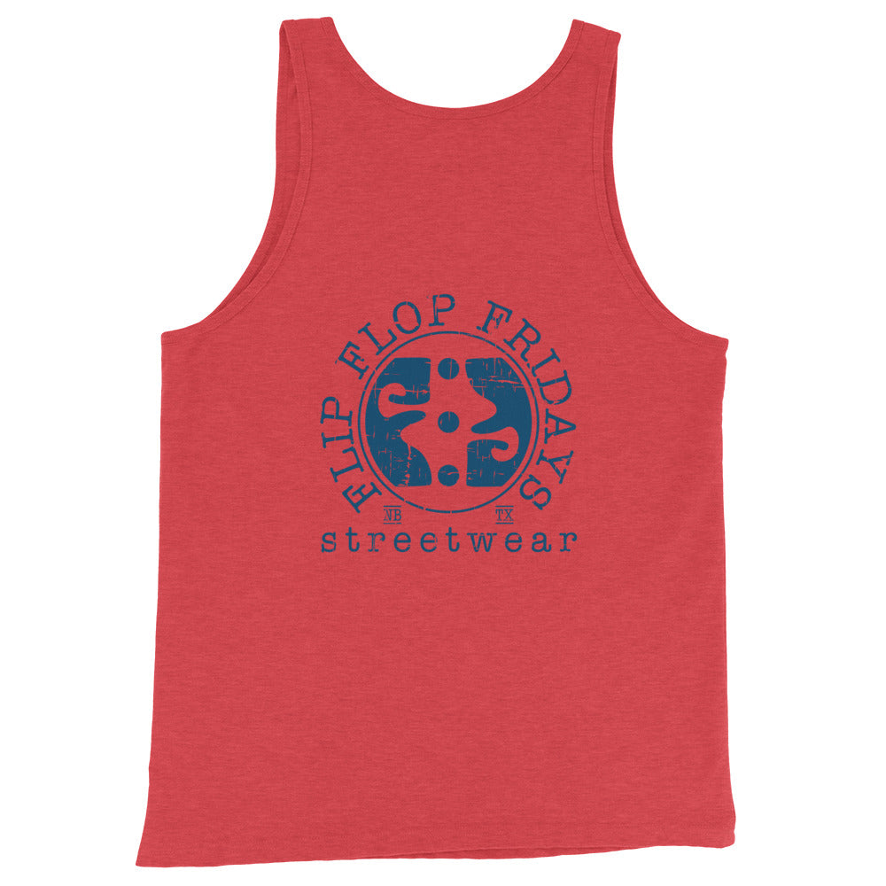 FLIP FLOP FRIDAYS STREETWEAR | NAVY - Unisex Tank Top