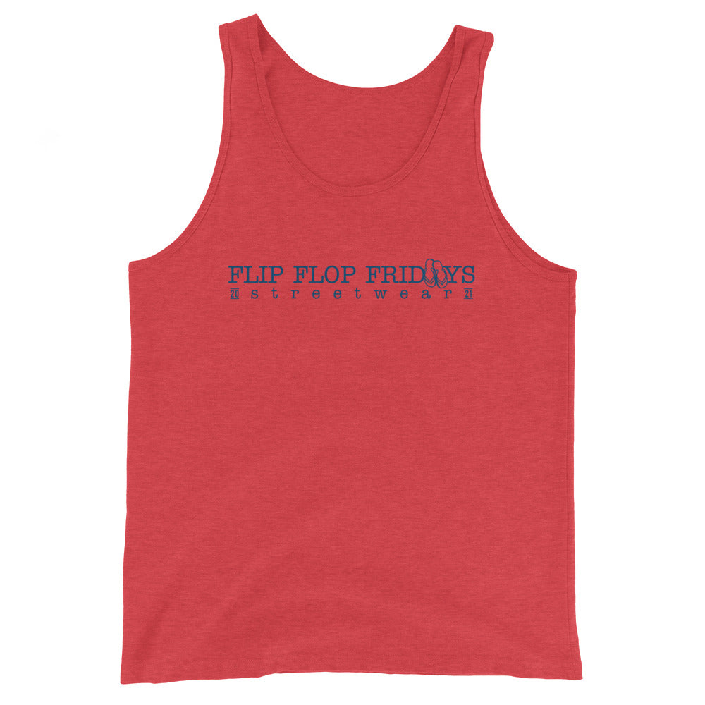 FLIP FLOP FRIDAYS STREETWEAR | NAVY - Unisex Tank Top