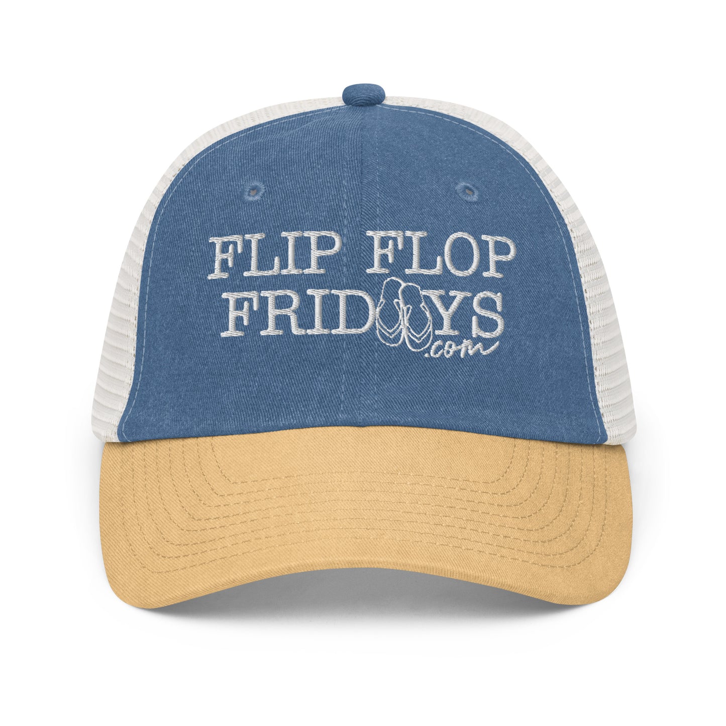 FLIP FLOP FRIDAYS STREETWEAR | WHITE - Pigment-dyed cap