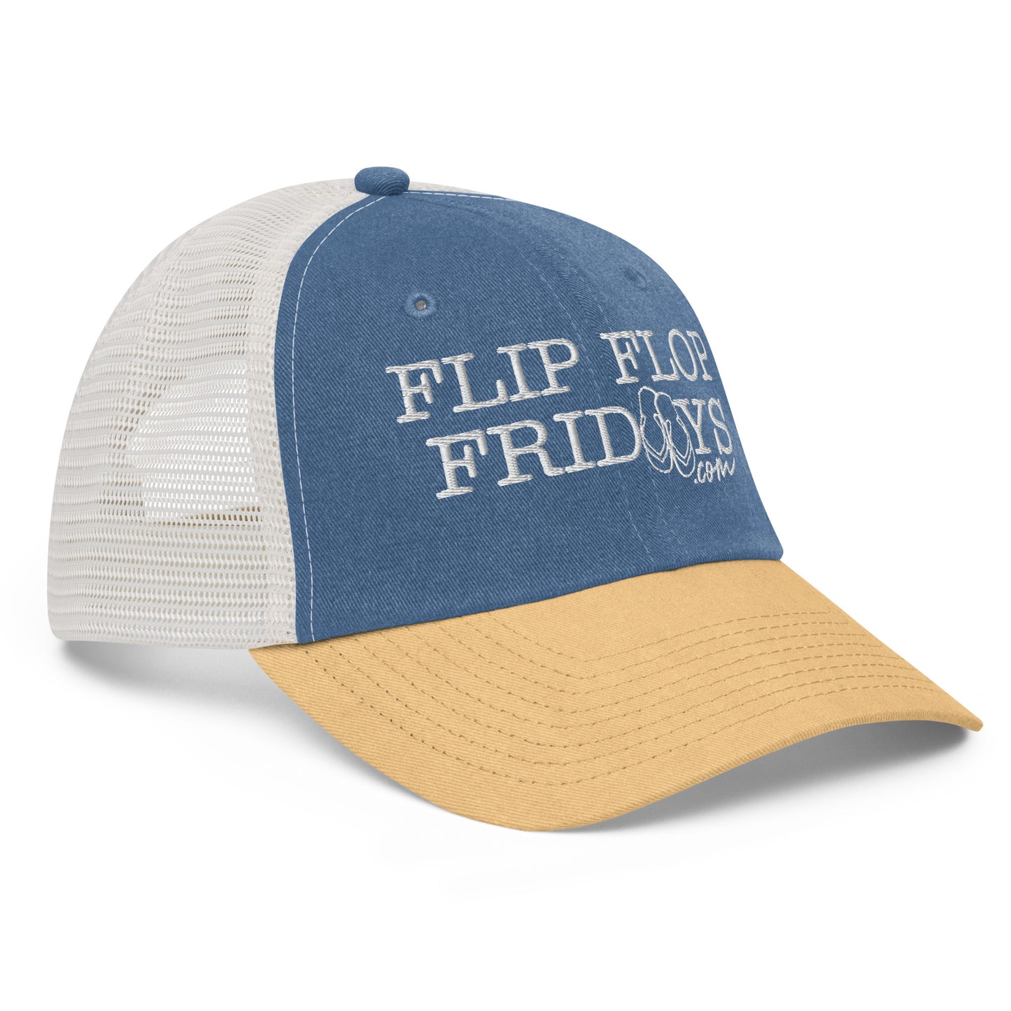 FLIP FLOP FRIDAYS STREETWEAR | WHITE - Pigment-dyed cap