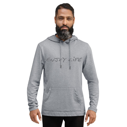 ENJOY LIFE | GREY - District DT571 Unisex Lightweight Hoodie