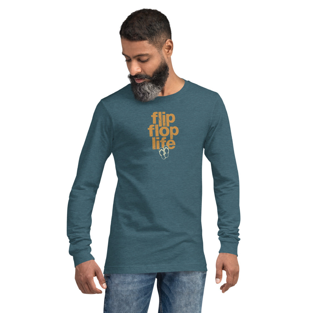 FLIP FLOP LIFE / SLOW DOWN - Unisex Long Sleeve Tee