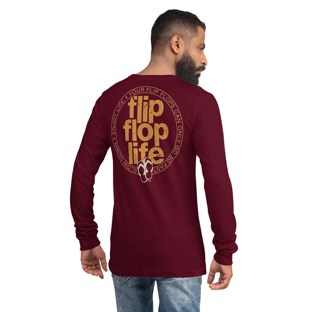 FLIP FLOP LIFE / SLOW DOWN - Unisex Long Sleeve Tee
