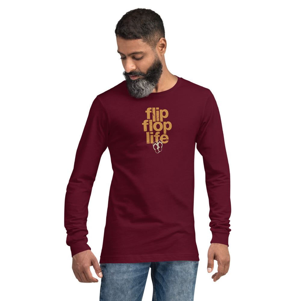 FLIP FLOP LIFE / SLOW DOWN - Unisex Long Sleeve Tee