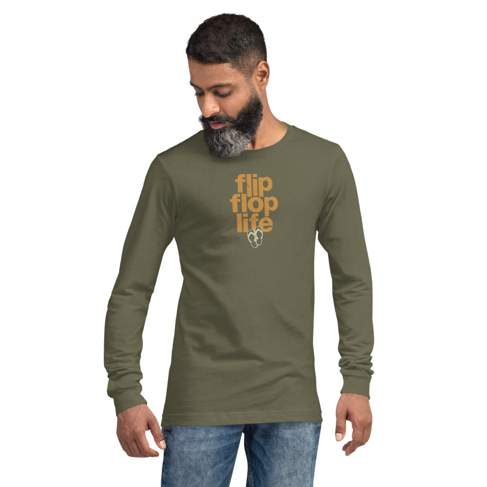 FLIP FLOP LIFE / SLOW DOWN - Unisex Long Sleeve Tee
