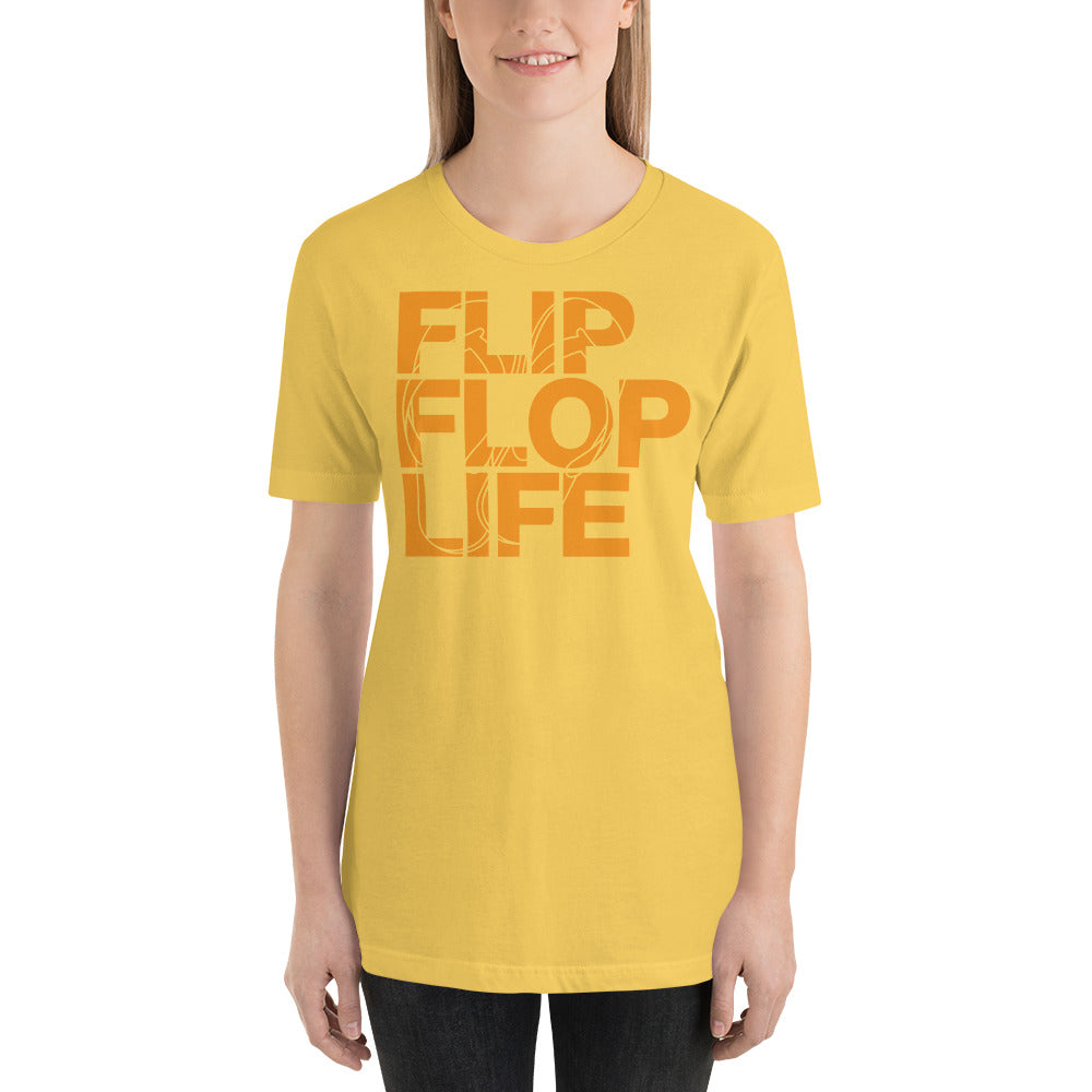 FLIP FLOP LIFE - BIG STENCIL Bella+Canvas Unisex T-Shirt