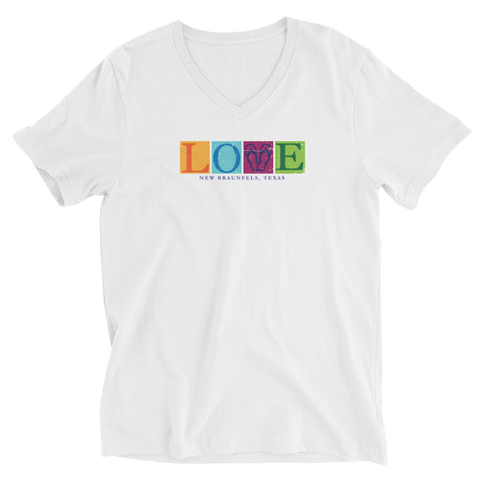 LOVE NB - Unisex Short Sleeve V-Neck T-Shirt