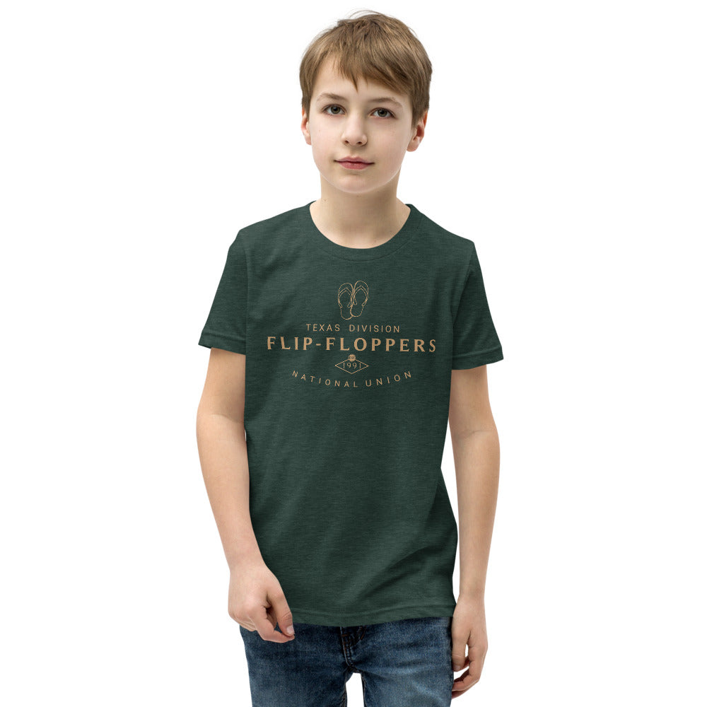 FLIP FLOPPERS TX DIVISION - Youth Short Sleeve T-Shirt